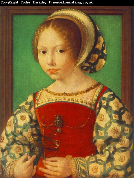 GOSSAERT, Jan (Mabuse) Young Girl with Astronomic Instrument f